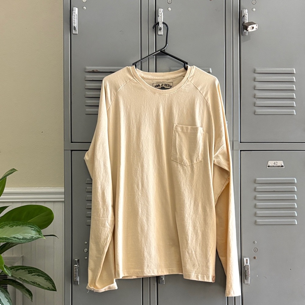 Iron & Resin Men's Long Sleeve Shirt in Cream